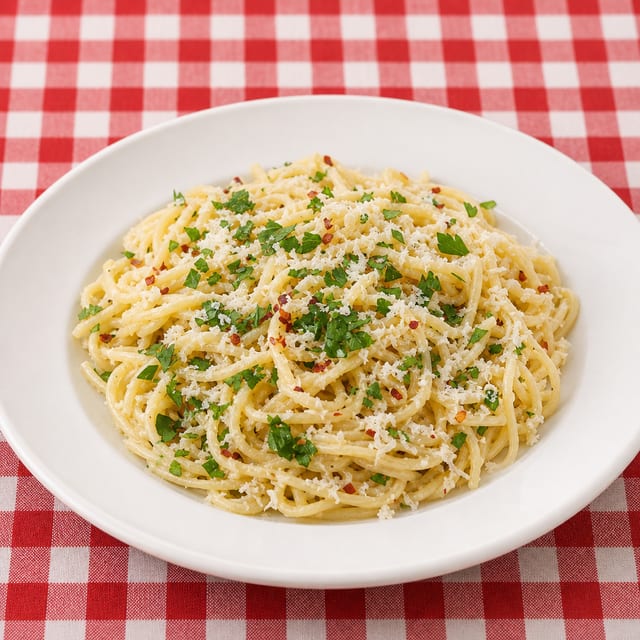Pasta With Garlic & Oil.